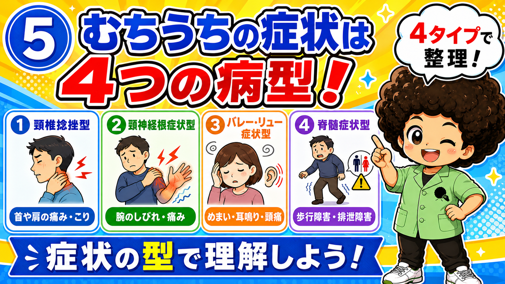 むちうちの症状は4つの病型で整理する