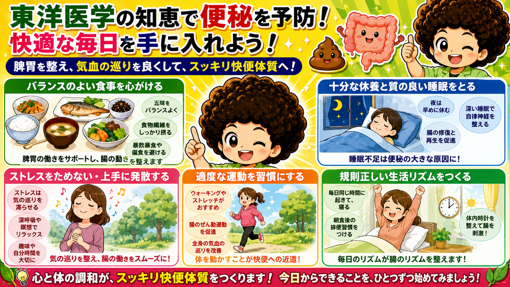 東洋医学の知恵による便秘の予防と養生指導