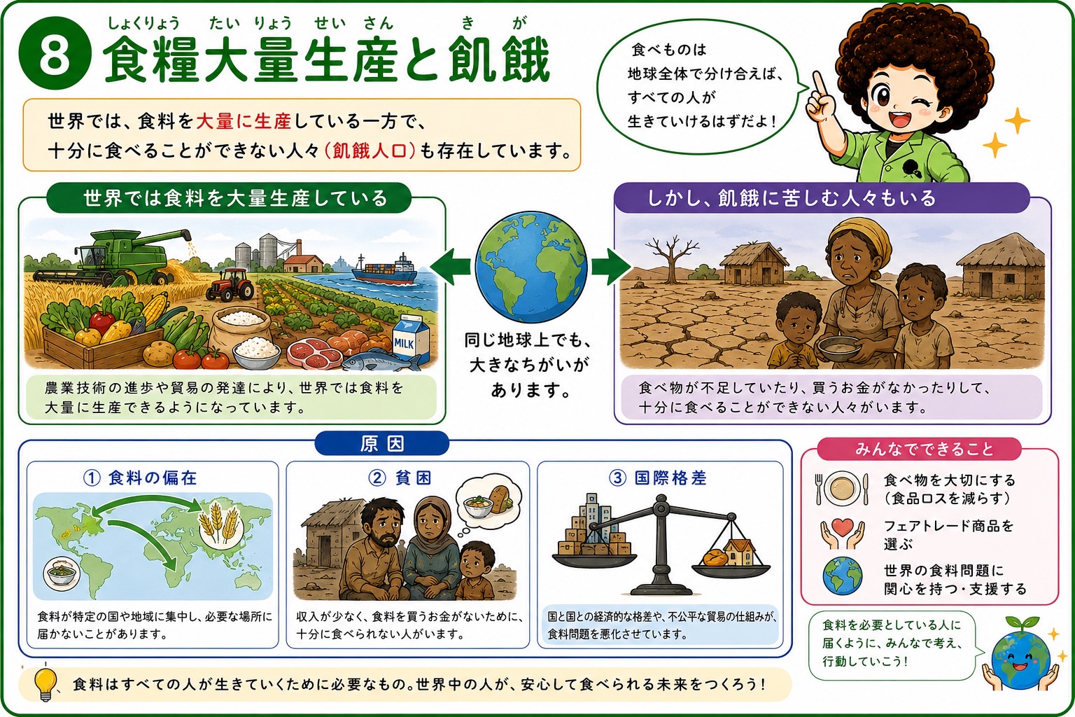 食料の大量生産と飢餓人口の併存、その原因