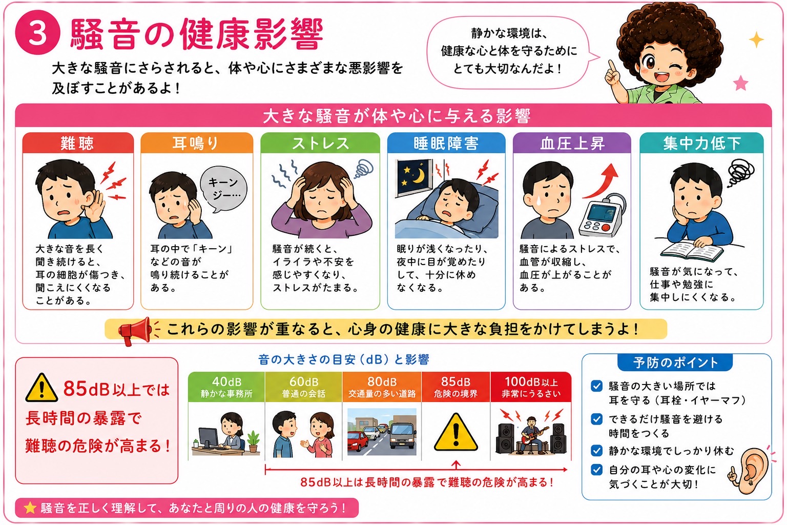 騒音の健康影響と85dBの危険ライン