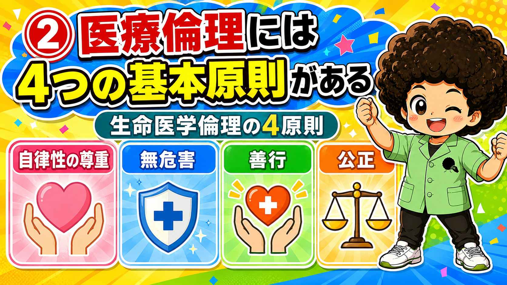 医療倫理の4つの基本原則＝生命医学倫理の4原則