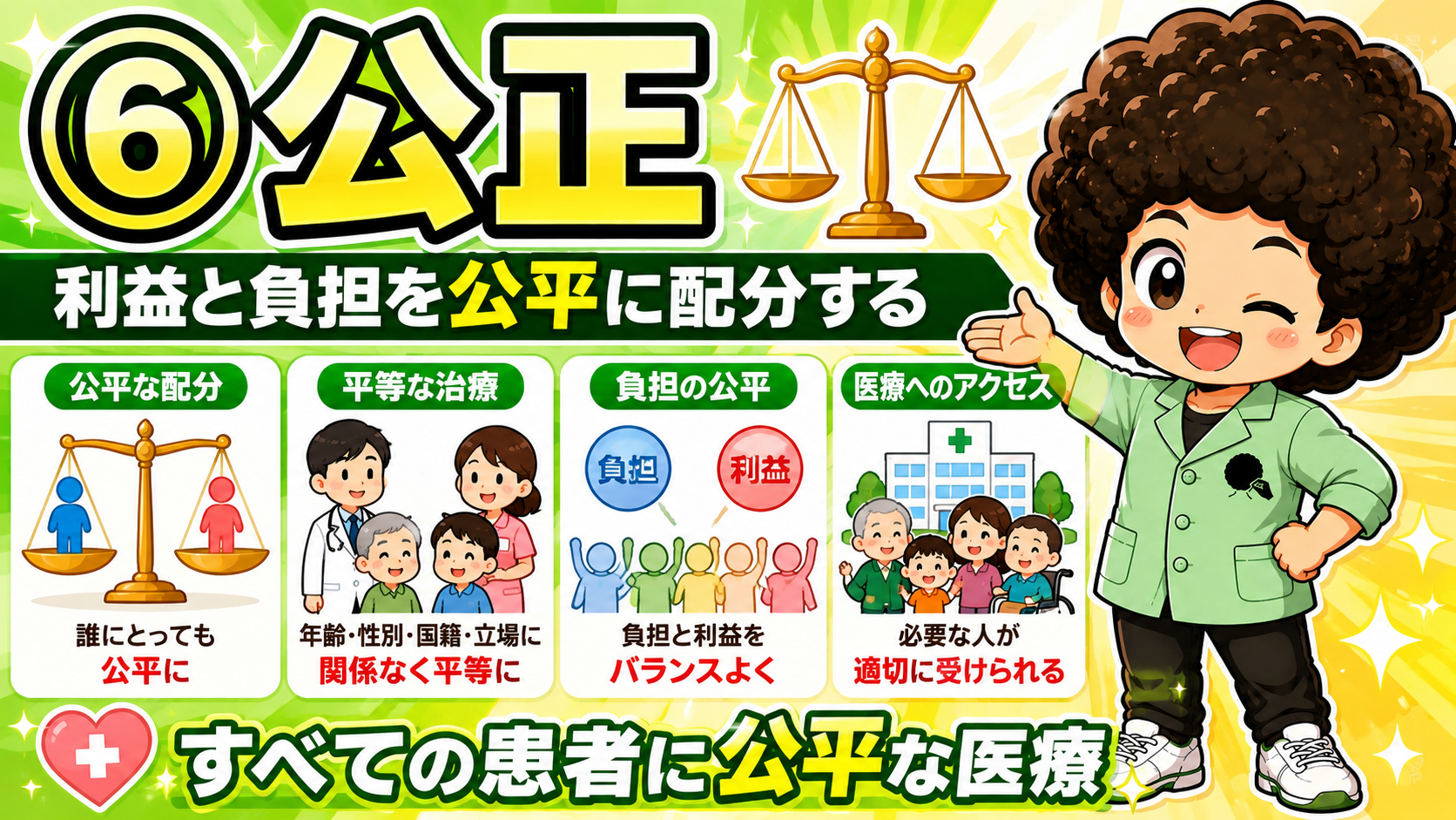 公正：すべての患者に公平な医療を