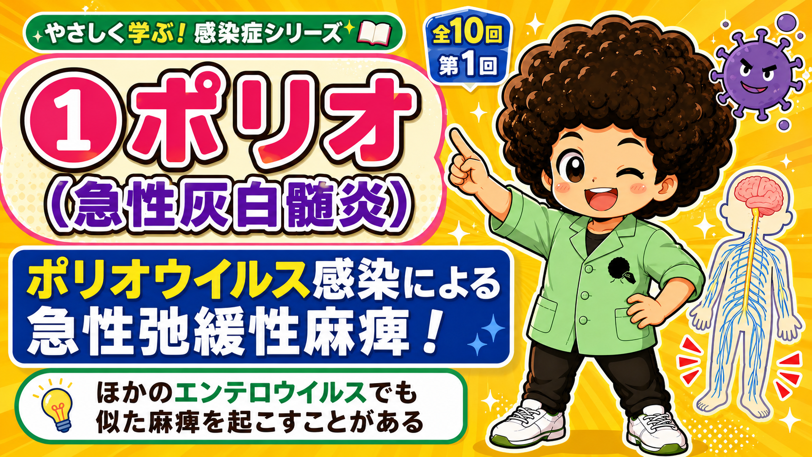 ポリオ（急性灰白髄炎）｜ポリオ（急性灰白髄炎） 1