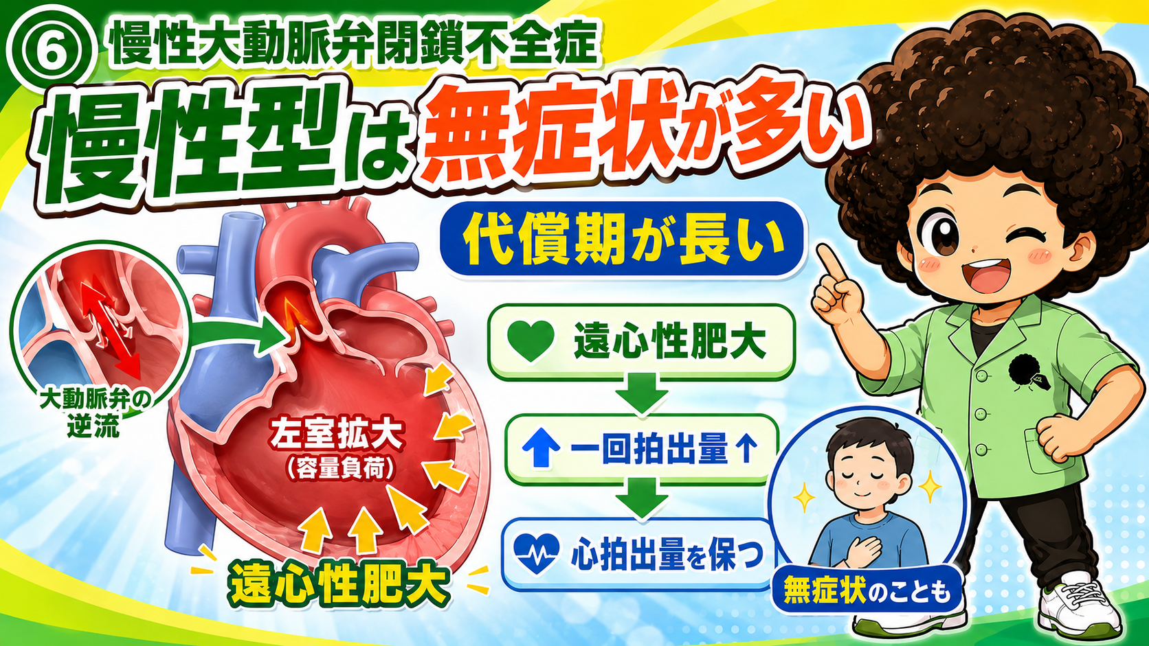 主な原因（リウマチ熱・感染性心内膜炎・動脈硬化・先天性二尖弁・大動脈解離）