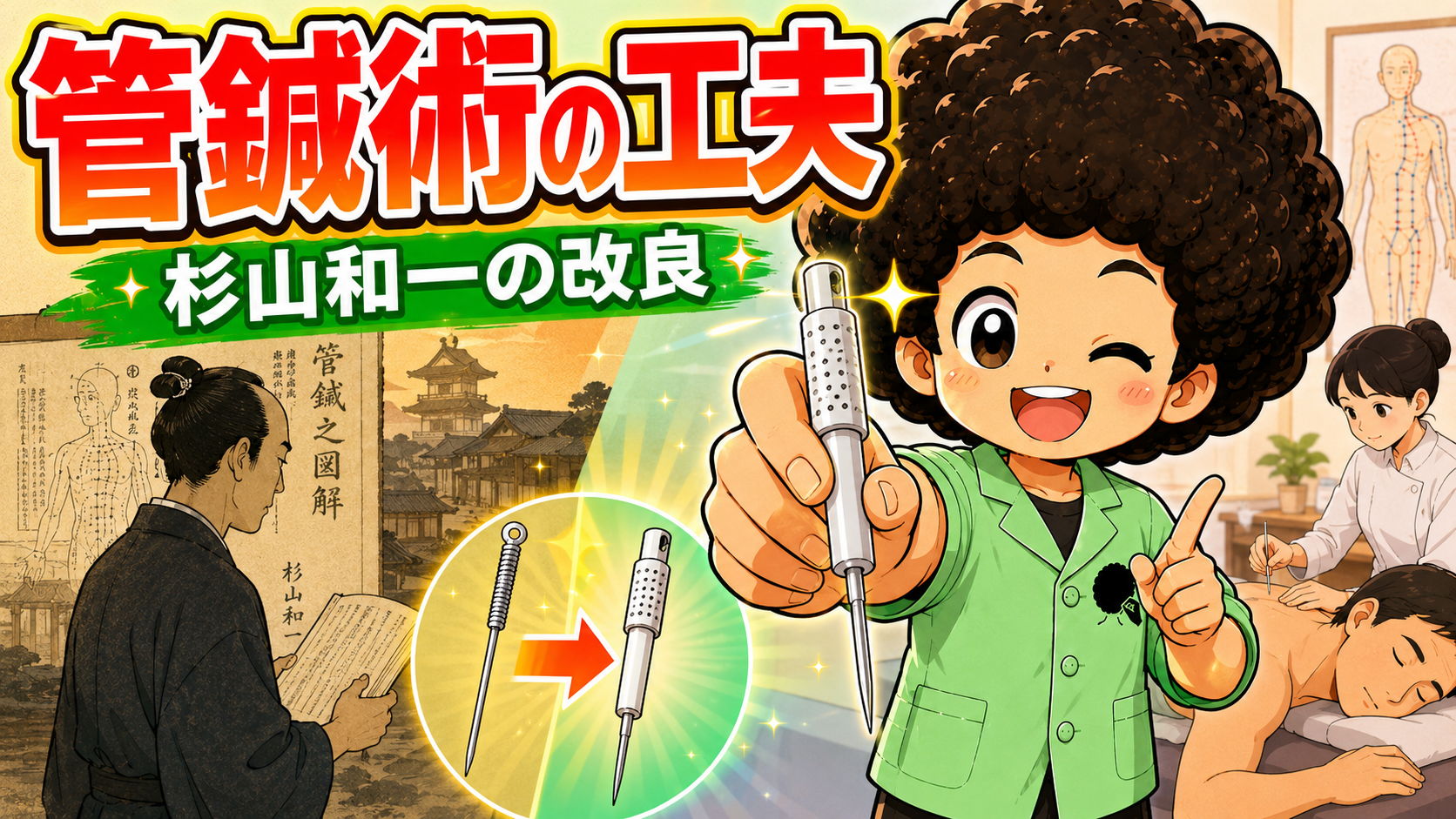 管鍼術は杉山和一の改良によって普及した