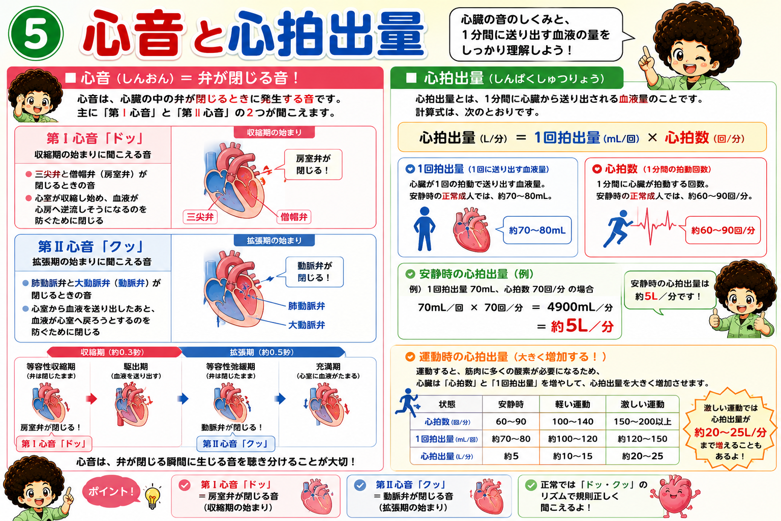 心電図の基本波形と正常時間