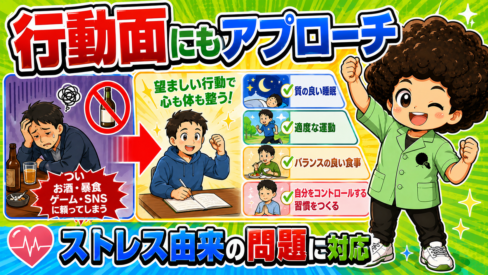 研究でも注目されるあはき刺激の抗ストレス作用。ストレス反応の低下とコルチゾール低下
