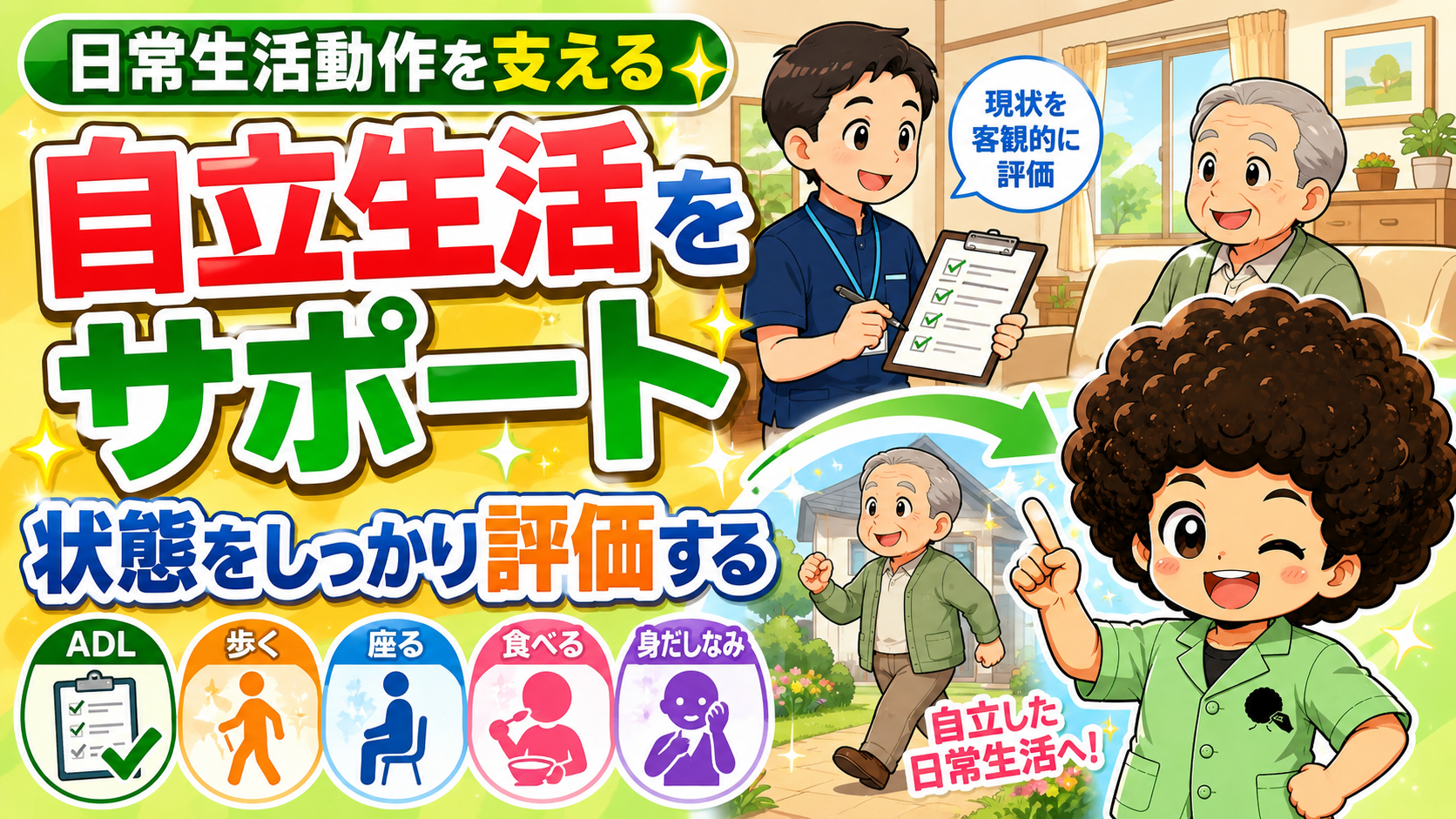 日常生活動作を支える ― 現状を客観的に評価し自立生活をサポート