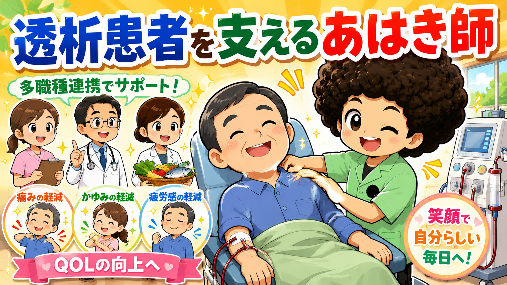 透析患者を支えるあはき師：多職種連携で痛み・かゆみ・疲労感を軽減しQOL向上へ