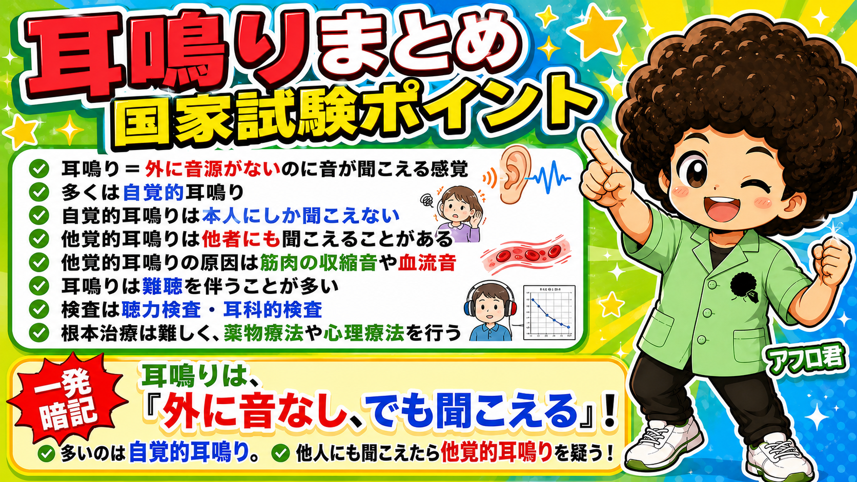 耳鳴りの国家試験ポイントまとめ