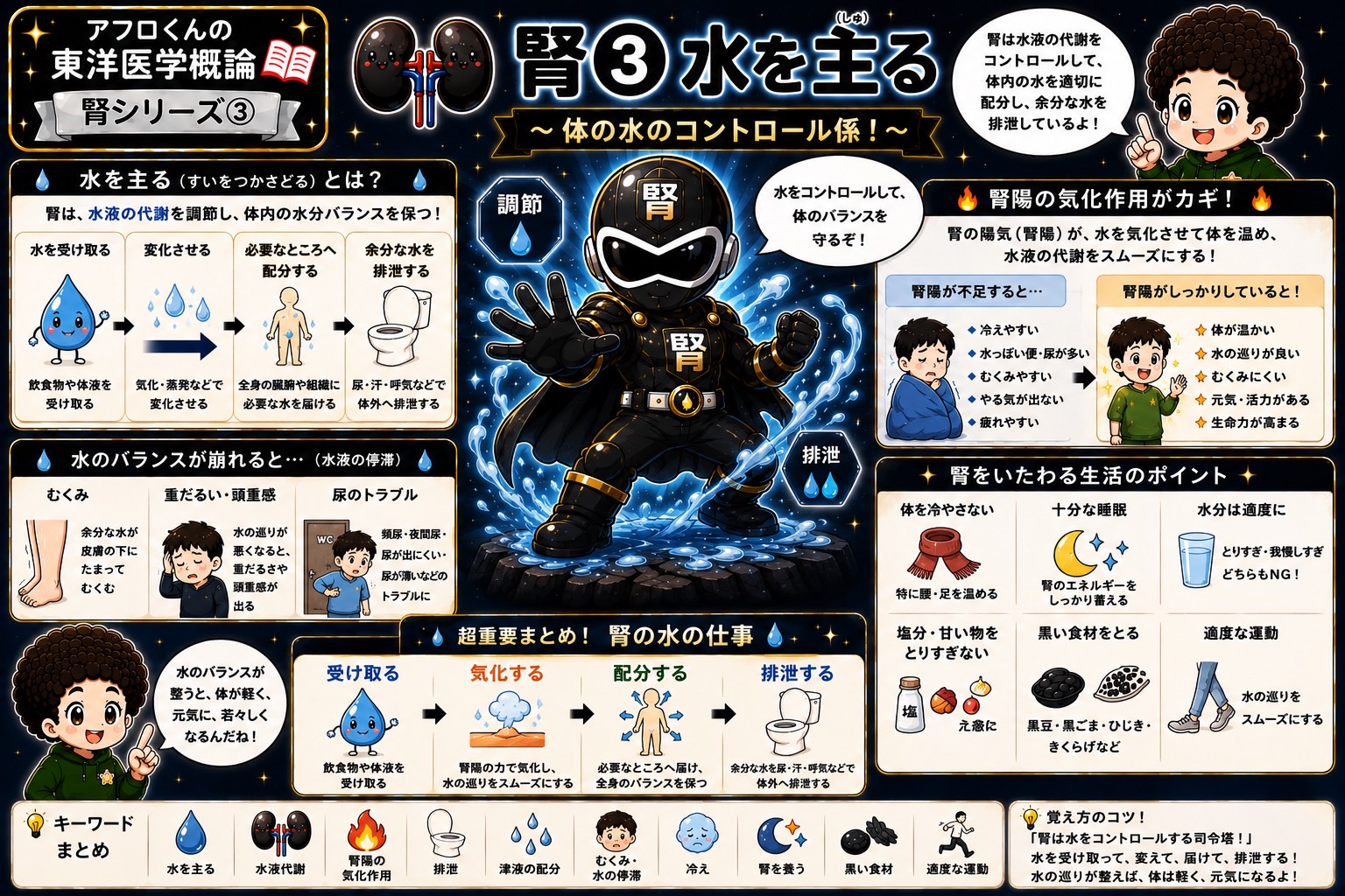 水を主る〜体の水のコントロール係〜（腎シリーズ③）