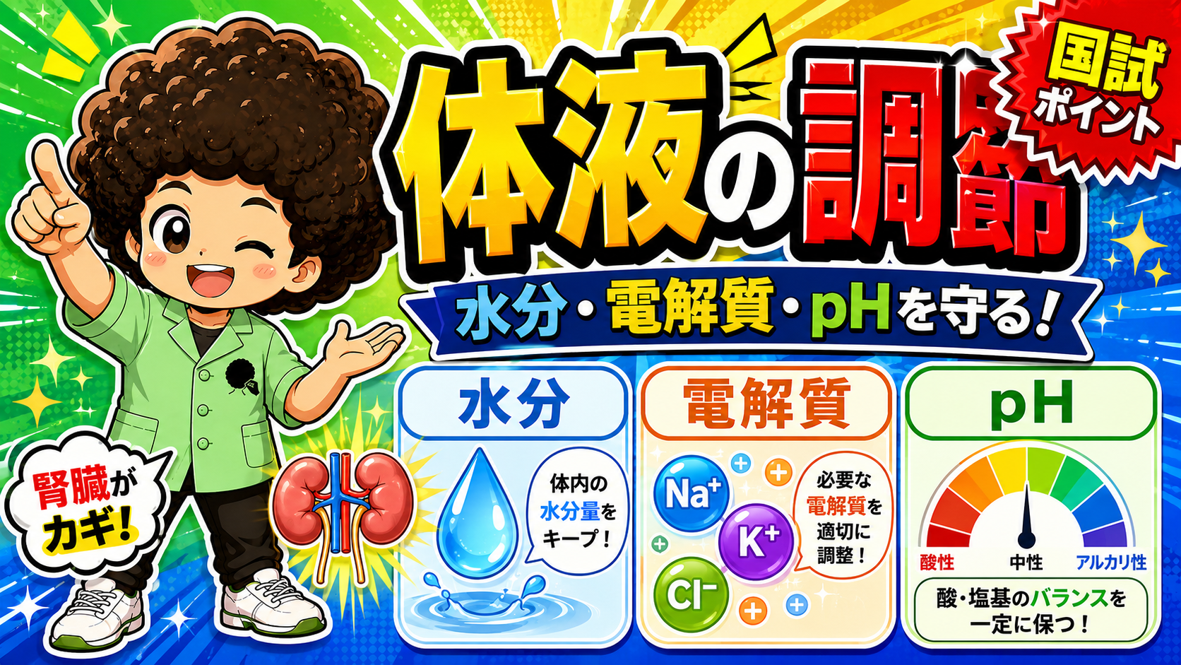 体液の調節：水分・電解質・pHを一定に保つ腎臓のはたらき