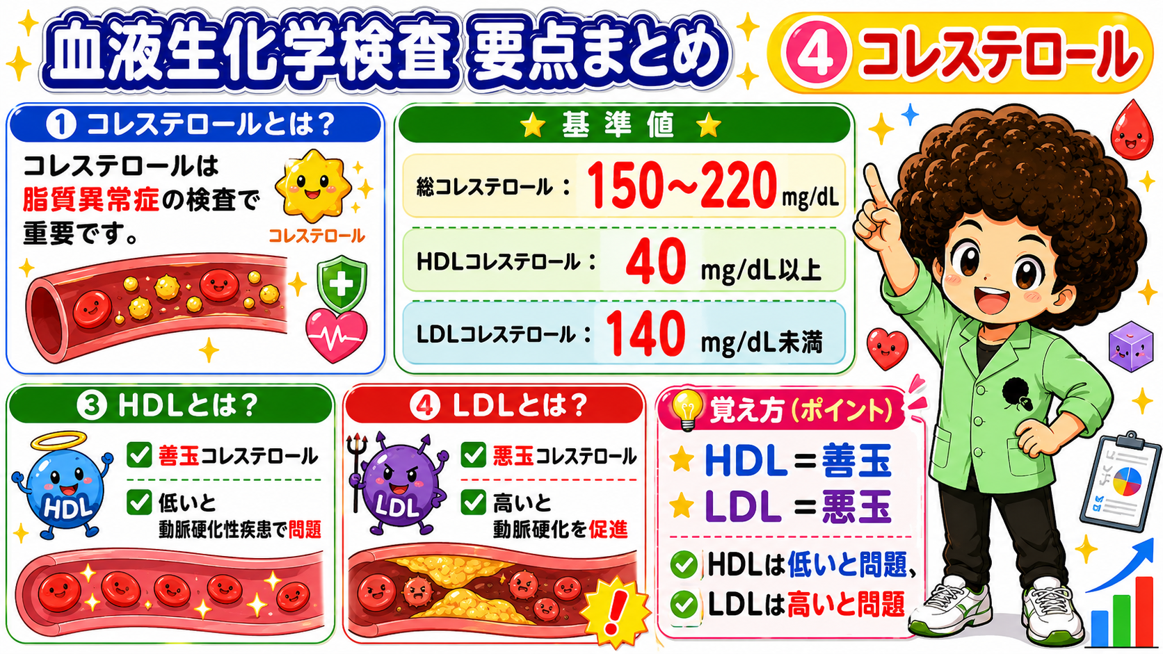 コレステロールの基準値とHDL・LDLの違い