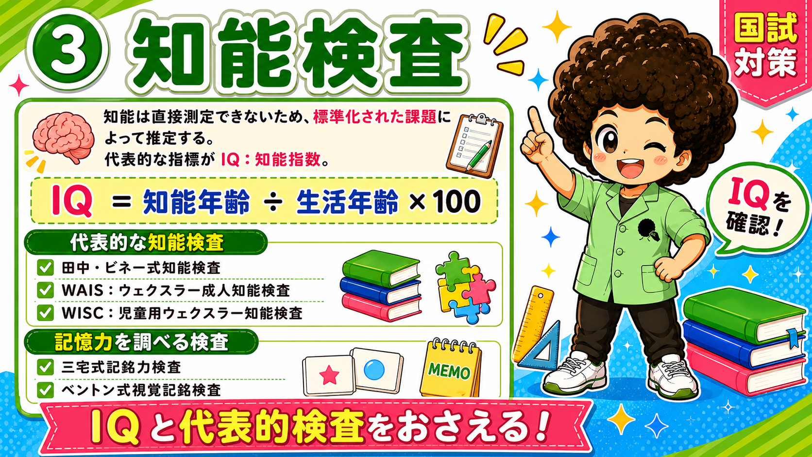 知能検査とIQの計算式・代表的な検査